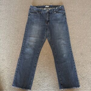 Good American Women's Dark Blue Straight Leg Jeans